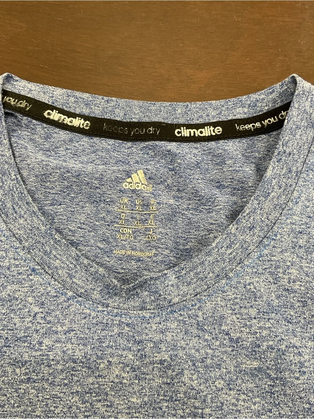 adidas Blue Heather Performance Climalite Tee
